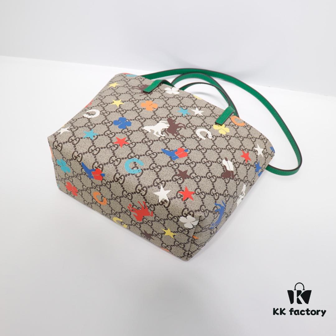 GUCCI High-End Original Single Item, Real Photo, Model No. 585933 Pegasus Bag, Size: 21 x 20 x 10 cm