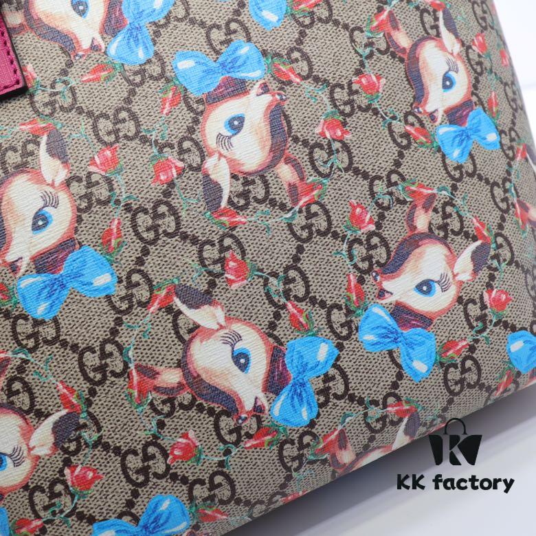 GUCCI Hot-Selling Item, Authentic Quality, Top-Tier Original Order Goods, Real Product Photos, Stylish Tote Bag, Model No.: 410812 Deer Head Design, Size: 21x20x10cm! In Stock for Immediate Shipment!