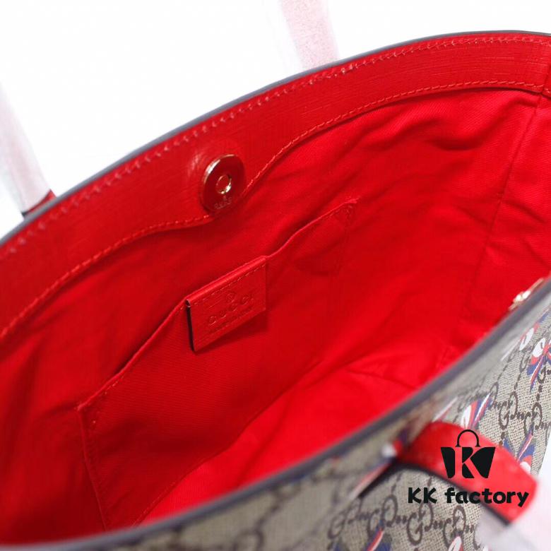 GUCCI Hot-Selling Item, Boutique Quality, Top-Tier Original Order Stock, Real Photo Shoot! Stylish Tote Bag, Model No.: 410812 Butterfly Flower, Dimensions: 21x20x10cm! In Stock and Ready to Ship
