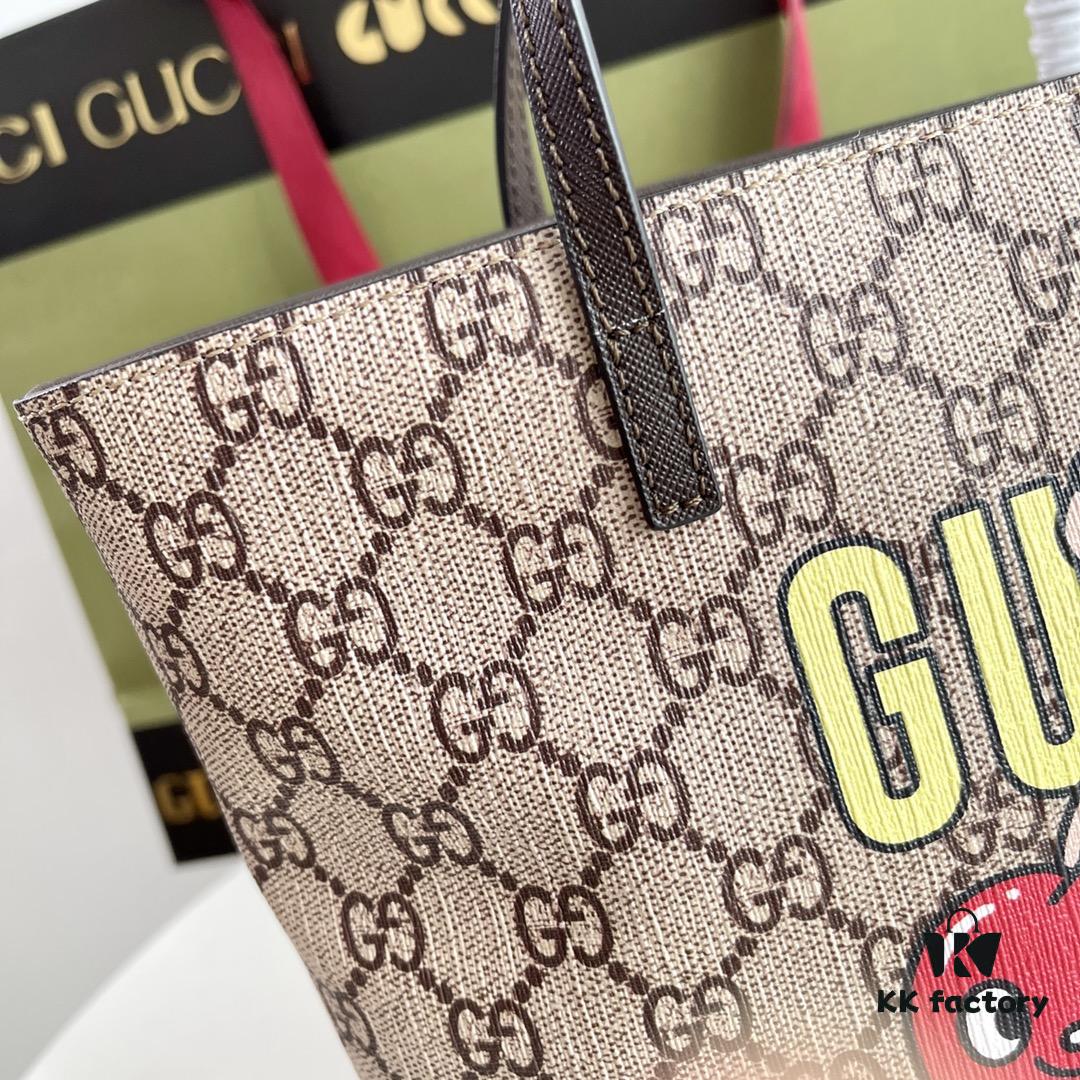 GUCCI Latest Teddy Bear Bag, Retail Quality, Top Original Stock, Real Photos, Stylish Handbag, Model No.: 410812 Little Cherry, Size: 21 x 20 x 10 cm