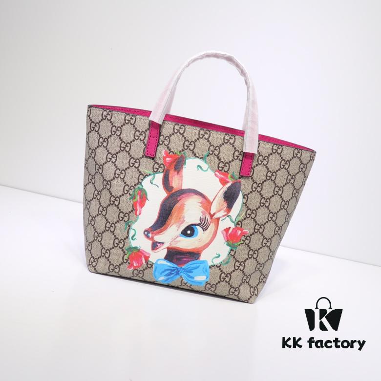 GUCCI Hot-Selling Item, Boutique Quality, Top-Quality Original Order Goods, Real Photo Fashion Tote Bag, Model No.: 410812 Deer Head, Size: 21x20x10cm! In Stock for Immediate Shipment!
