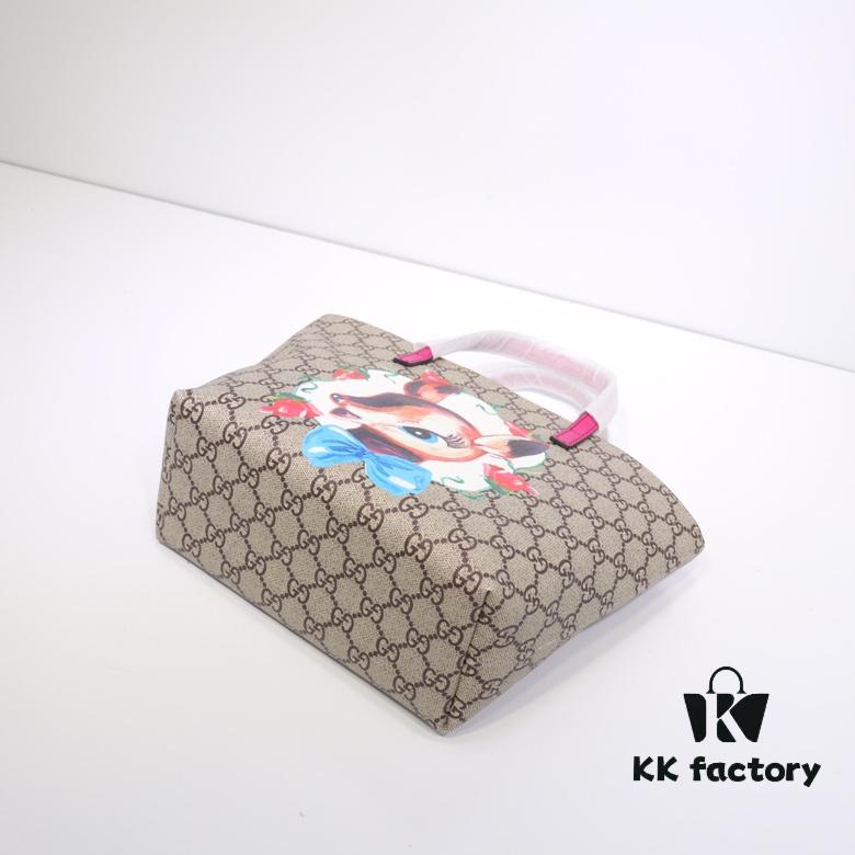 GUCCI Hot-Selling Item, Boutique Quality, Top-Quality Original Order Goods, Real Photo Fashion Tote Bag, Model No.: 410812 Deer Head, Size: 21x20x10cm! In Stock for Immediate Shipment!