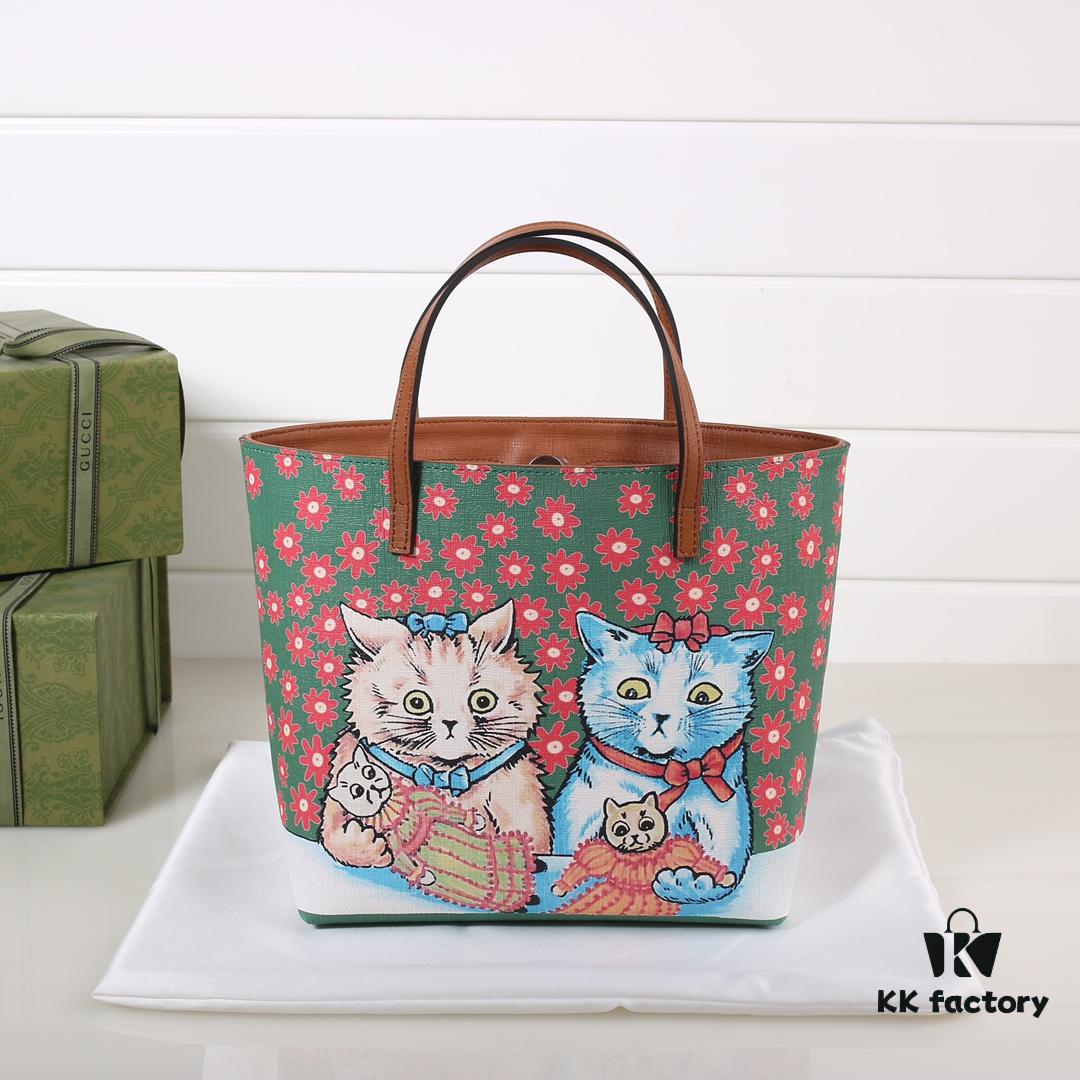 GUCCI Hot-Selling Item, Boutique Quality, Top-Tier Original Order Goods, Real Photo Fashion Handbag, Model No.: 410812 Family Cat, Size: 21x20x10cm! In Stock Ready to Ship!