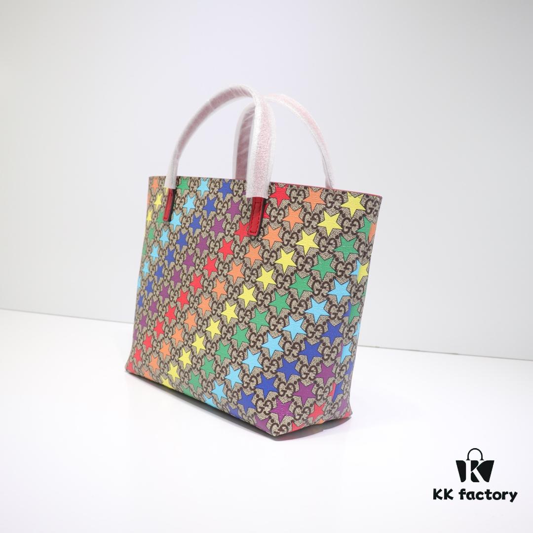 GUCCI Hot-Selling Item, Boutique Quality, Top-Tier Original Order Goods, Real Photo Fashion Handbag, Model No.: 410812 Rainbow Star, Size: 21x20x10cm! In Stock for Immediate Shipment!