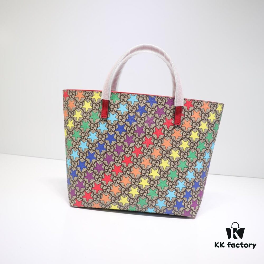 GUCCI Hot-Selling Item, Boutique Quality, Top-Tier Original Order Goods, Real Photo Fashion Handbag, Model No.: 410812 Rainbow Star, Size: 21x20x10cm! In Stock for Immediate Shipment!