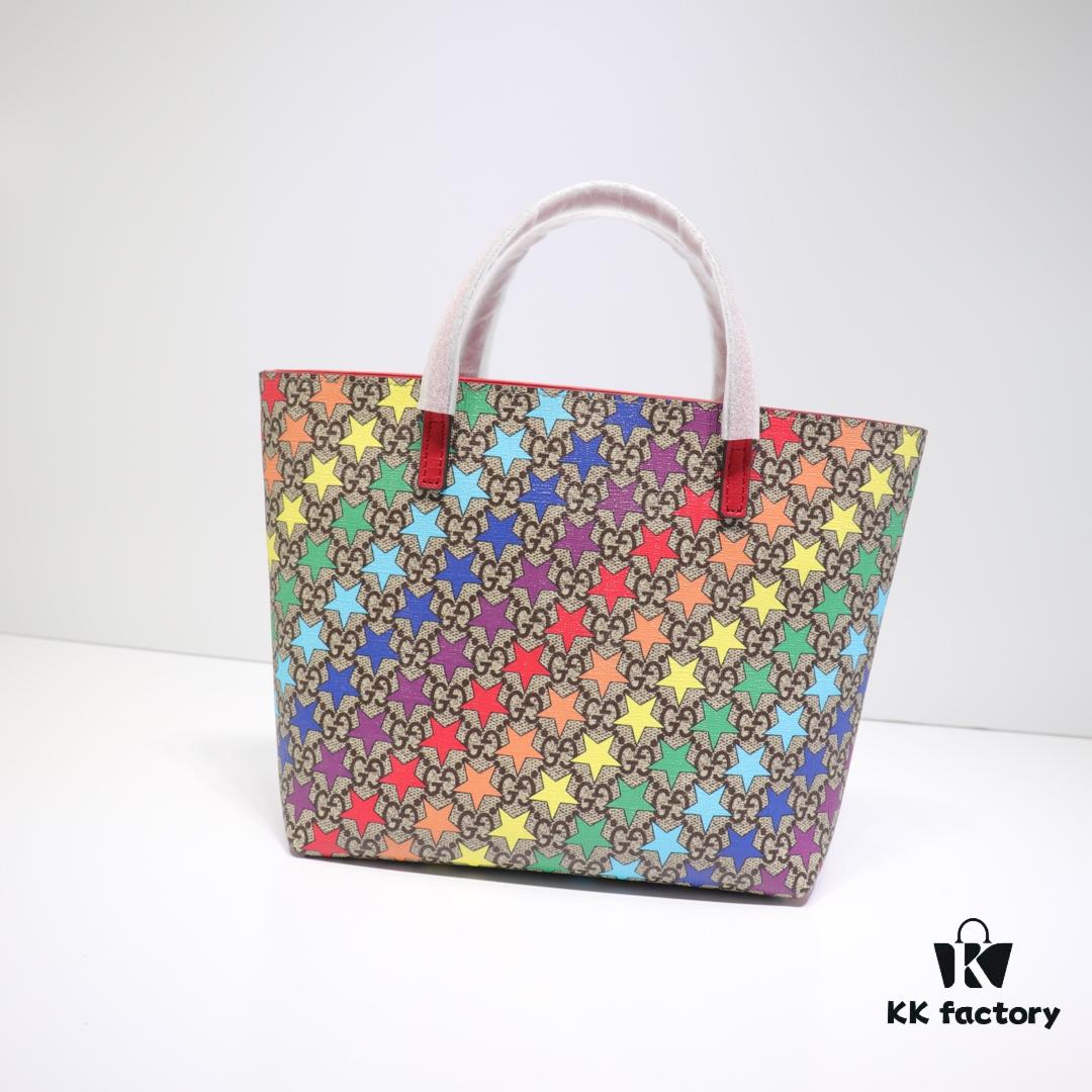 GUCCI Hot-Selling Item, Boutique Quality, Top-Tier Original Order Goods, Real Photo Fashion Handbag, Model No.: 410812 Rainbow Star, Size: 21x20x10cm! In Stock for Immediate Shipment!