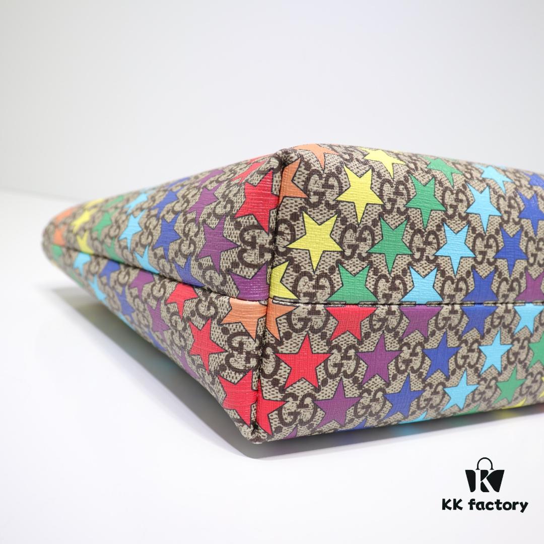 GUCCI Hot-Selling Item, Boutique Quality, Top-Tier Original Order Goods, Real Photo Fashion Handbag, Model No.: 410812 Rainbow Star, Size: 21x20x10cm! In Stock for Immediate Shipment!
