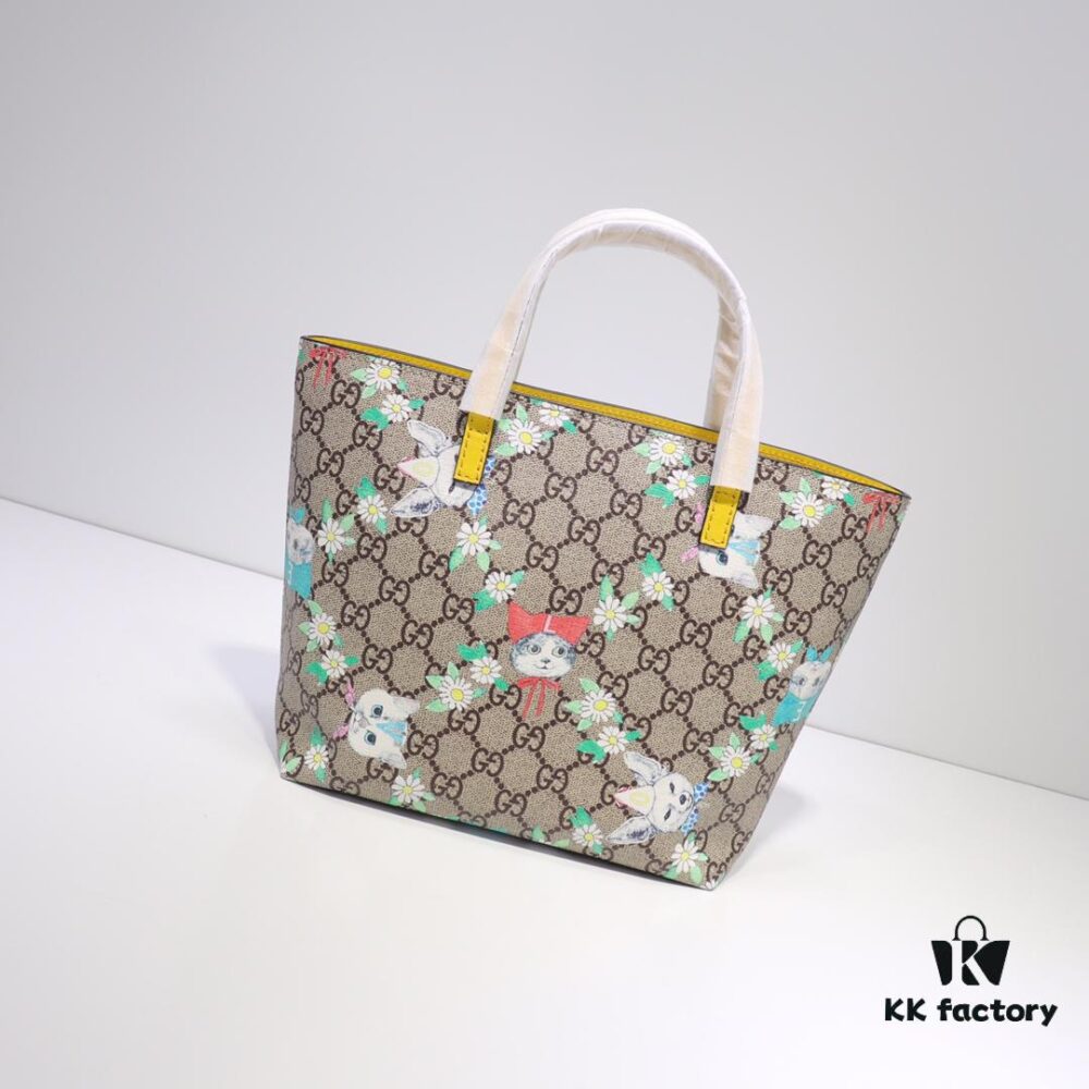 GUCCI Hot-Selling Item, Boutique Quality, Top-Quality Original Order Goods, Real Product Photos, Stylish Tote Bag, Model No.: 410812 Flower Cat, Dimensions: 21x20x10cm! In Stock for Immediate Shipment