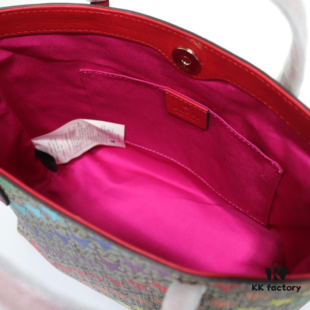 GUCCI Hot-Selling Item, Boutique Quality, Top-Tier Original Order Goods, Real Photo Fashion Handbag, Model No.: 410812 Rainbow Star, Size: 21x20x10cm! In Stock for Immediate Shipment!