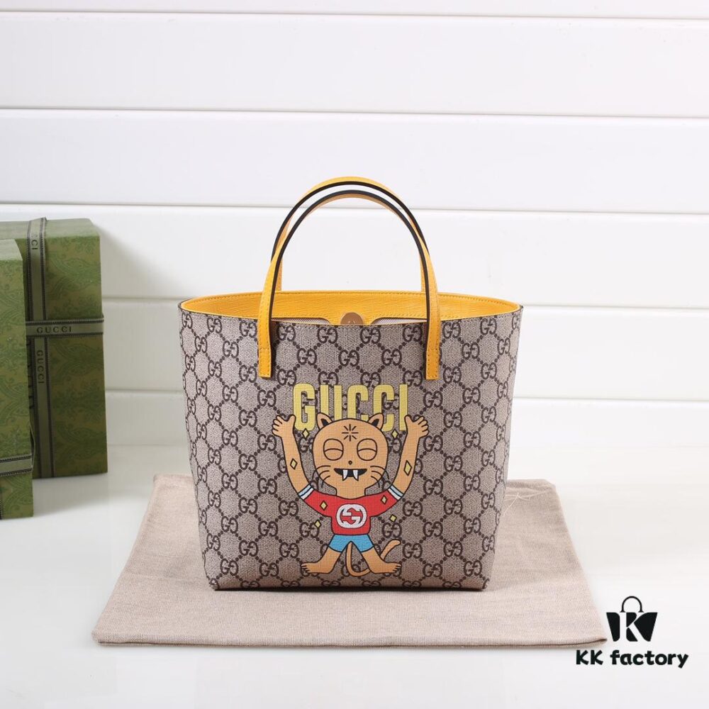 GUCCI Latest Teddy Bear Bag, Counter Quality, Top Original Single Stock, Real Photo, Stylish Handbag, Model No.: 410812 Little Yellow Cat, Size: 21 x 20 x 10 cm (W x H x D)