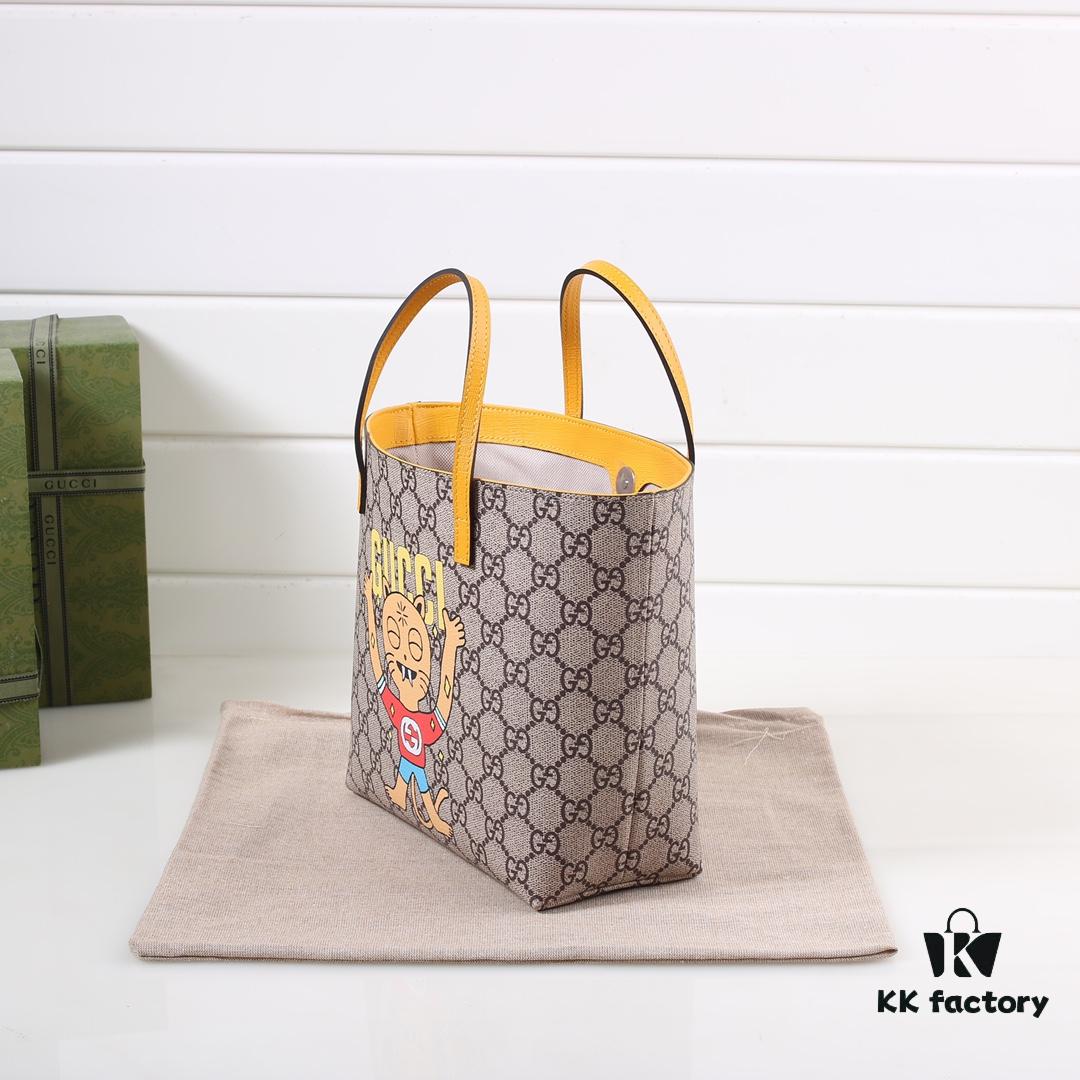 GUCCI Latest Teddy Bear Bag, Counter Quality, Top Original Single Stock, Real Photo, Stylish Handbag, Model No.: 410812 Little Yellow Cat, Size: 21 x 20 x 10 cm (W x H x D)