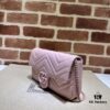 GUCCI New Arrival Cabinet Quality, Top Original Single Item, Real Photos. Model No. 751526 Pink with White, Size 21×12×5 cm (W×H×D), In Stock Ready to Ship