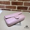 GUCCI New Arrival Cabinet Quality, Top Original Single Item, Real Photos. Model No. 751526 Pink with White, Size 21×12×5 cm (W×H×D), In Stock Ready to Ship