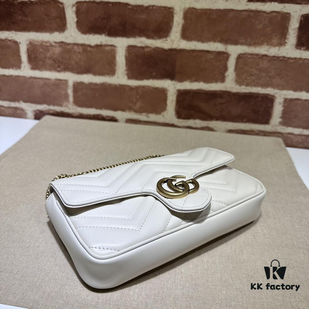 GUCCI New Arrival Cabinet Quality, Top Original Single Item, Actual Photos. Model No. 751526 White Apecar, Size 21×12×5 cm, In Stock and Ready to Ship