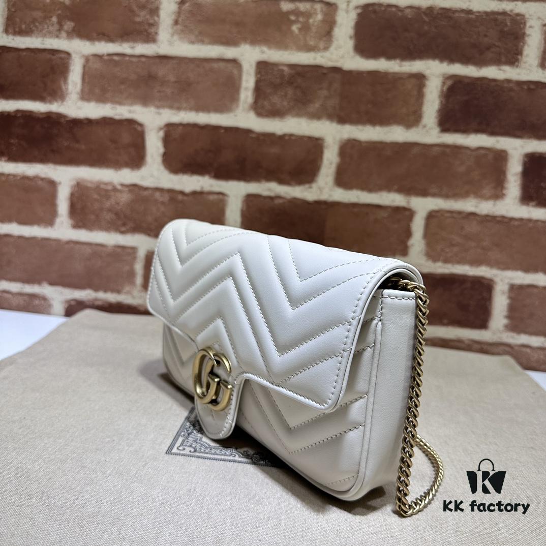 GUCCI New Arrival Cabinet Quality, Top Original Single Item, Actual Photos. Model No. 751526 White Apecar, Size 21×12×5 cm, In Stock and Ready to Ship