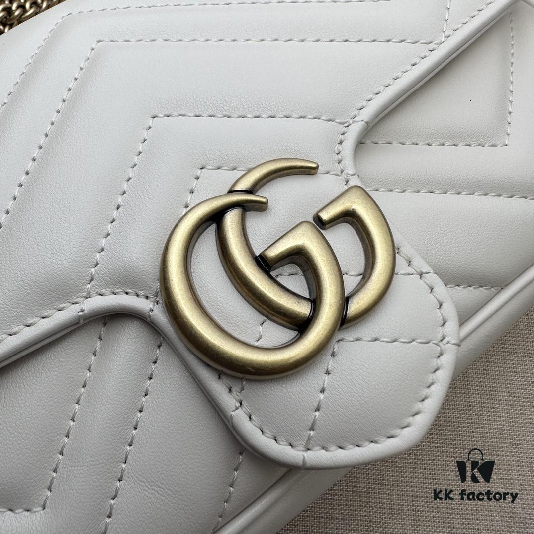 GUCCI New Arrival Cabinet Quality, Top Original Single Item, Actual Photos. Model No. 751526 White Apecar, Size 21×12×5 cm, In Stock and Ready to Ship