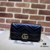 GUCCI New Arrival Cabinet Quality, Top Original Single Item, Real Photos. Model No. 751526 Black with White, Dimensions 21×12×5 cm, In Stock for Immediate Shipment