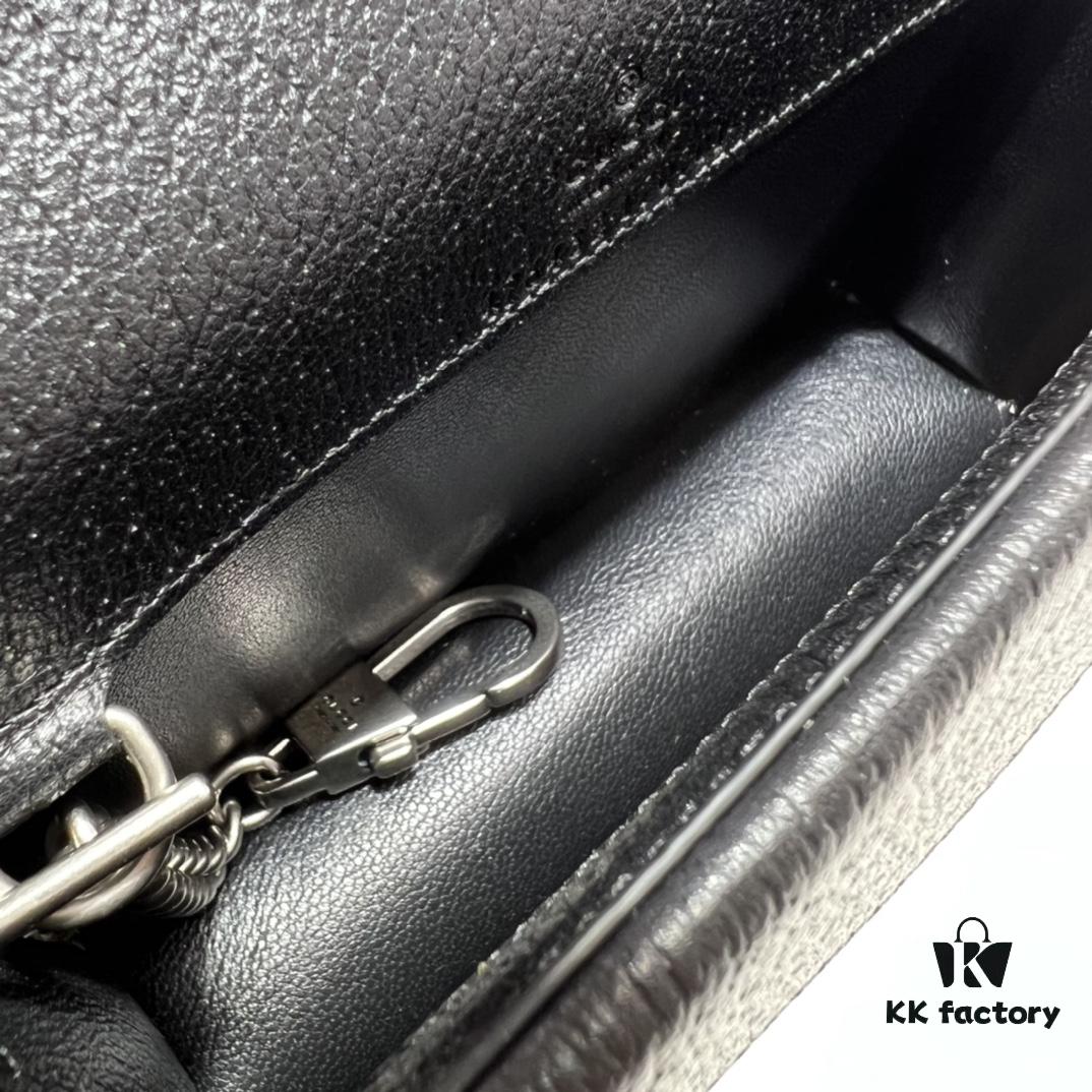 GUCCI Hot Sale, Boutique Quality, Top Original Single Item, Actual Photos. Model No.: 476432 Cowhide Denim, Dimensions: 16.5 cm (W) x 10 cm (H) x 4.5 cm (D), In Stock and Ready to Ship!