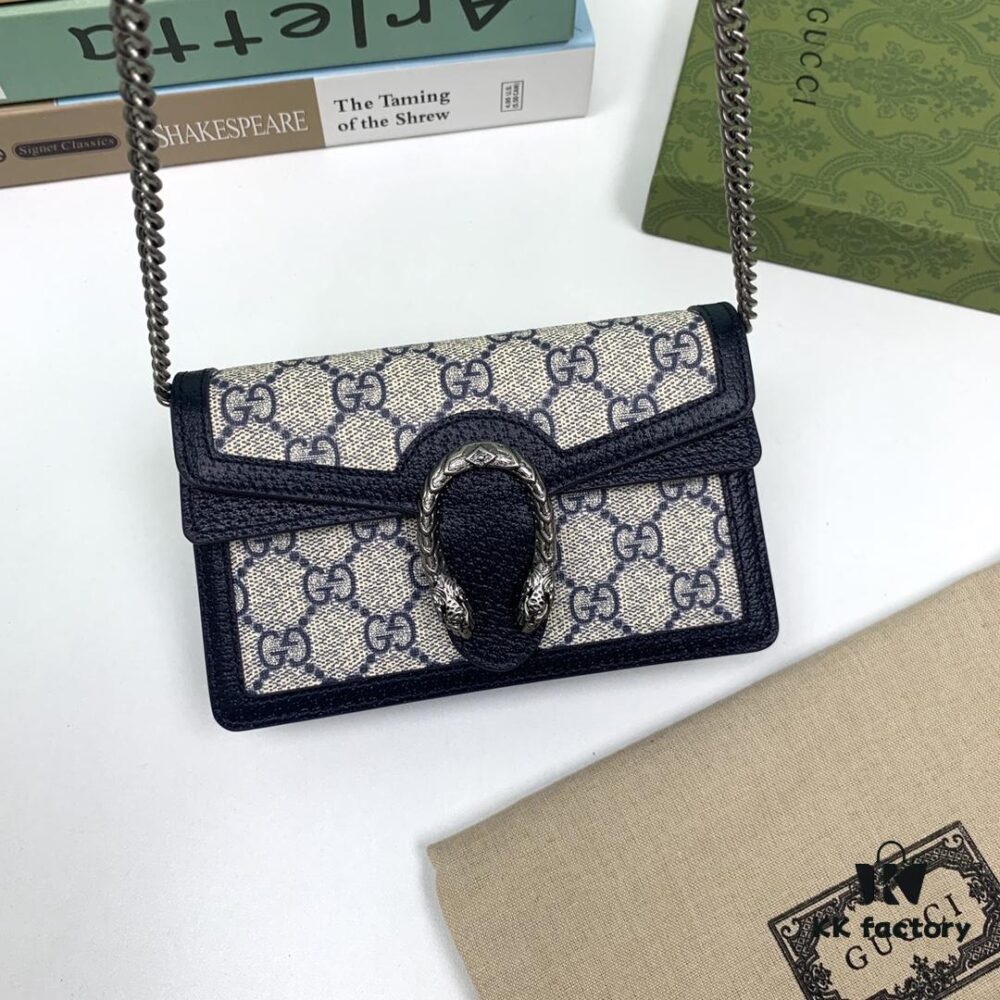 GUCCI Hot Sale, Boutique Quality, Top Original Single Item, Actual Product Photos. Model: 476432 Blue Rubber Blue Leather, Dimensions: 16.5 cm (W) x 10 cm (H) x 4.5 cm (D), In Stock Ready to Ship!