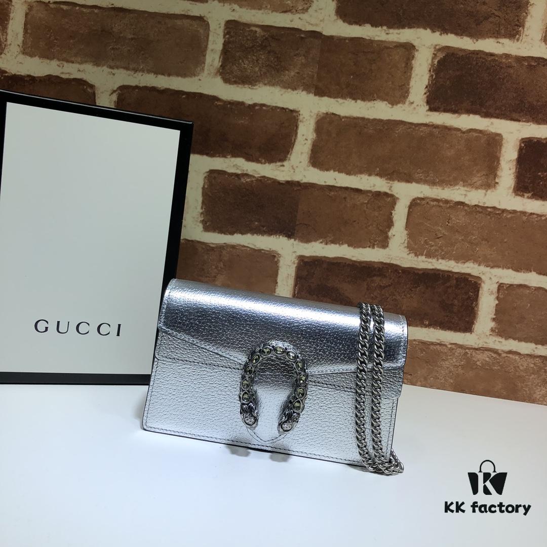GUCCI Counter Quality, Top Original Single Item, Actual Photos! Model No. 476432 Silver, Size: 16.5 x 10 x 4.5 cm