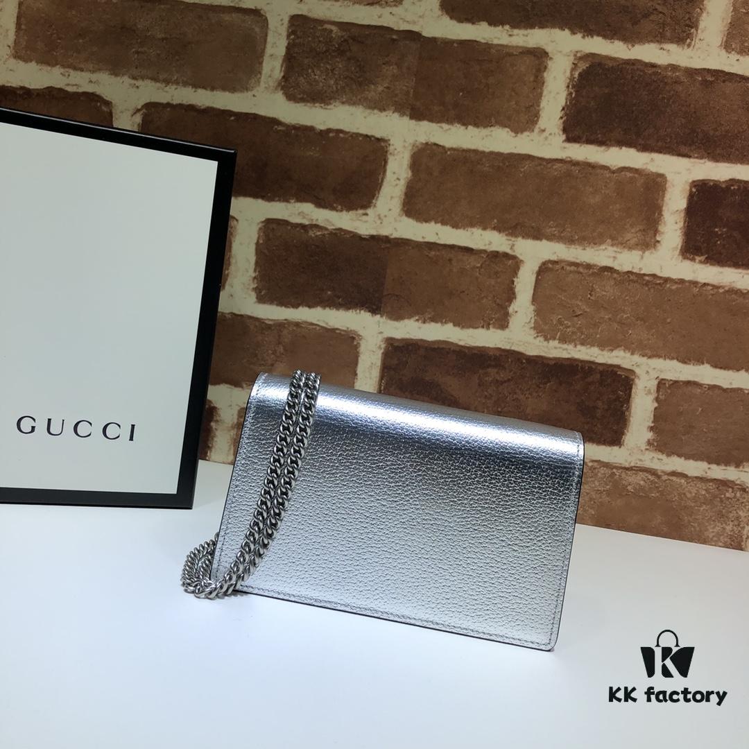 GUCCI Counter Quality, Top Original Single Item, Actual Photos! Model No. 476432 Silver, Size: 16.5 x 10 x 4.5 cm