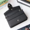 GUCCI Hot Sale, Boutique Quality, Top-Grade Original Order Item, Actual Product Photography. Model No.: 476432 Black/Full Leather. Dimensions: 16.5 cm (W) x 10 cm (H) x 4.5 cm (D). In Stock for Immediate Shipment!