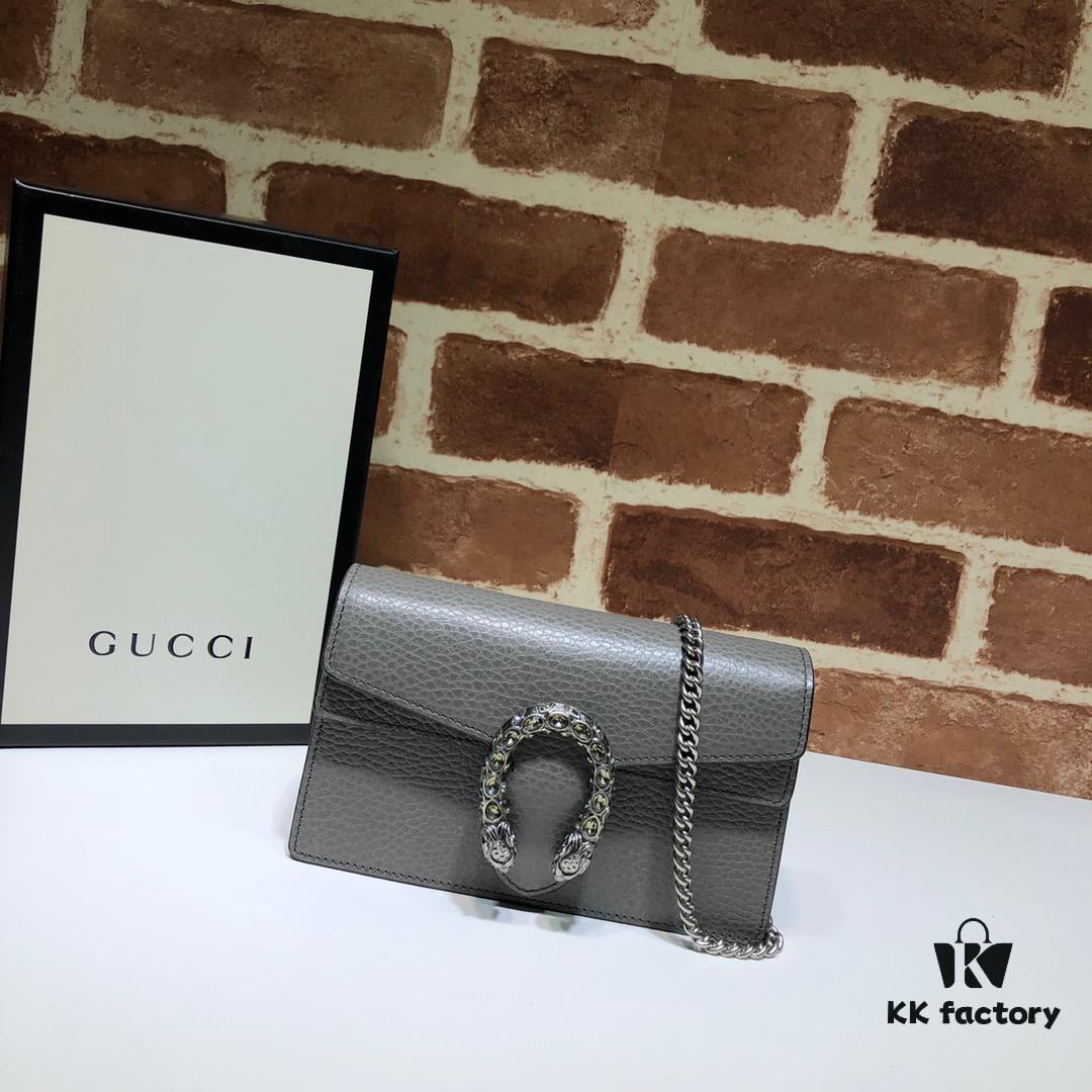 GUCCI Hot Sale, Authentic Quality, Top Original Single Item, Real Photo, Model No.: 476432 Gray, Size: 16.5 cm (W) x 10 cm (H) x 4.5 cm (D), In Stock