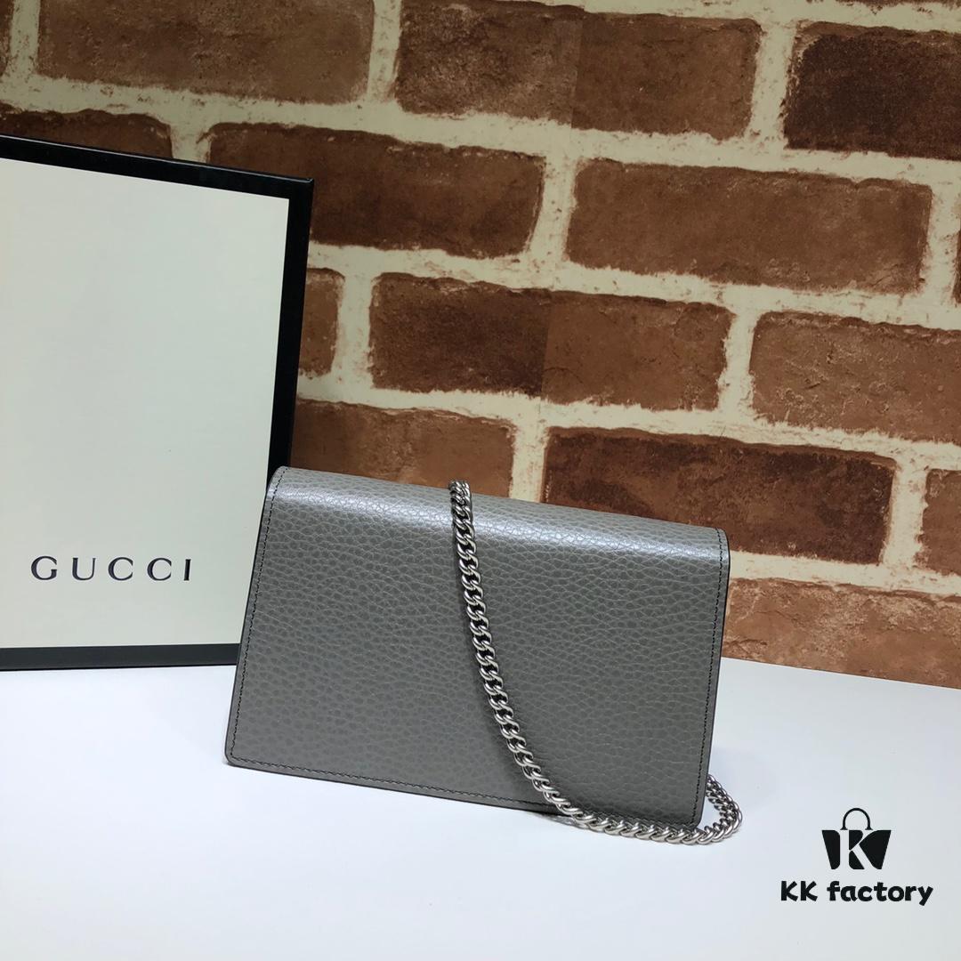 GUCCI Hot Sale, Authentic Quality, Top Original Single Item, Real Photo, Model No.: 476432 Gray, Size: 16.5 cm (W) x 10 cm (H) x 4.5 cm (D), In Stock