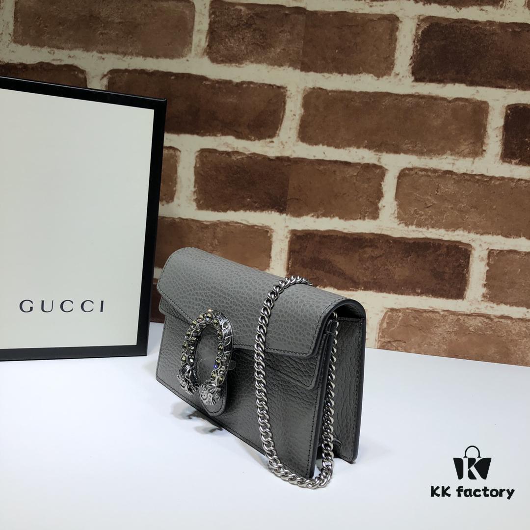 GUCCI Hot Sale, Authentic Quality, Top Original Single Item, Real Photo, Model No.: 476432 Gray, Size: 16.5 cm (W) x 10 cm (H) x 4.5 cm (D), In Stock