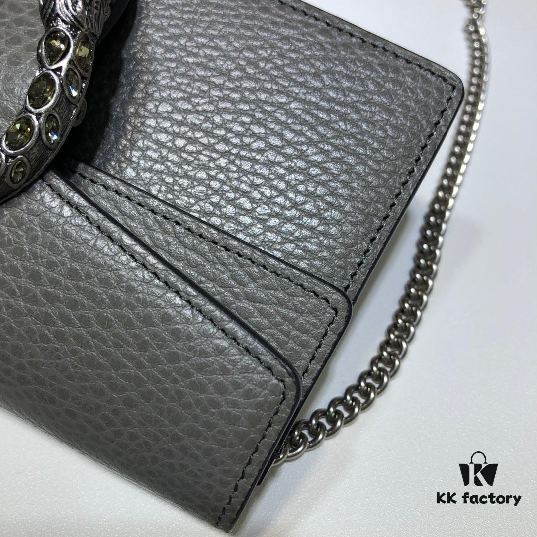 GUCCI Hot Sale, Authentic Quality, Top Original Single Item, Real Photo, Model No.: 476432 Gray, Size: 16.5 cm (W) x 10 cm (H) x 4.5 cm (D), In Stock