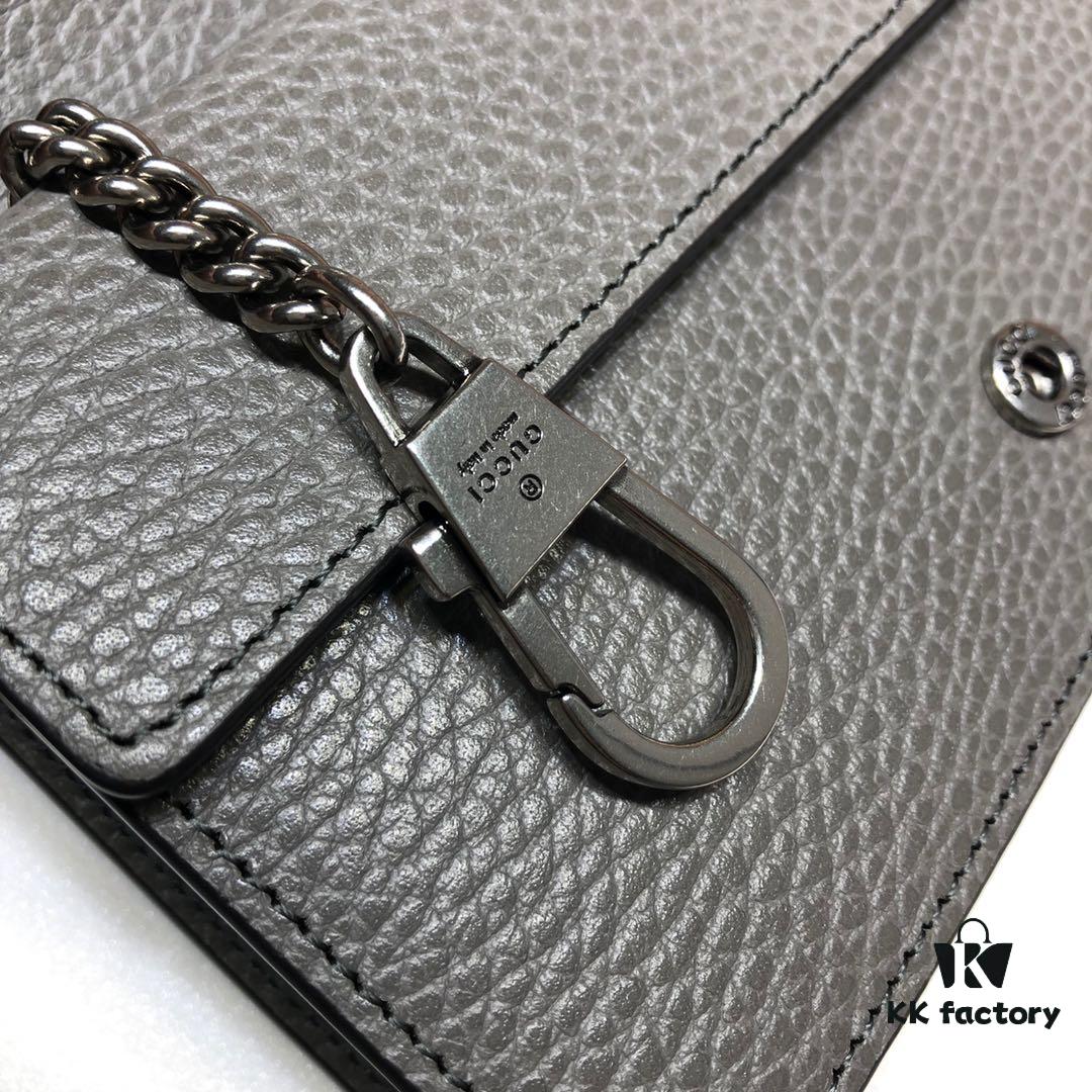 GUCCI Hot Sale, Authentic Quality, Top Original Single Item, Real Photo, Model No.: 476432 Gray, Size: 16.5 cm (W) x 10 cm (H) x 4.5 cm (D), In Stock