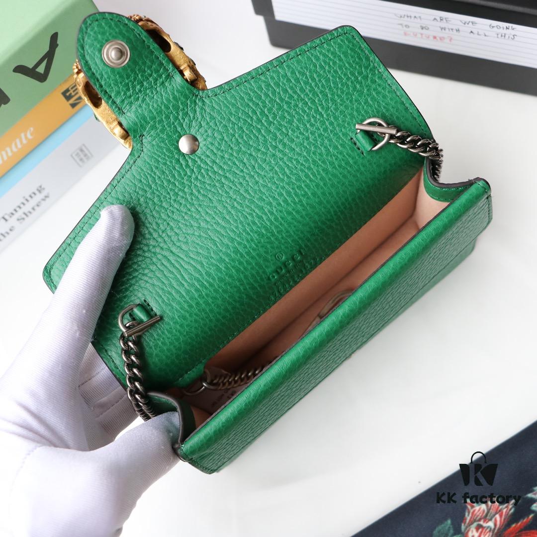 GUCCI Hot Sale, Boutique Quality, Top-Grade Original Order Item, Actual Product Photography. Model No.: 476432 Green / Full Leather. Dimensions: 16.5 cm (W) x 10 cm (H) x 4.5 cm (D). In Stock and Ready to Ship!