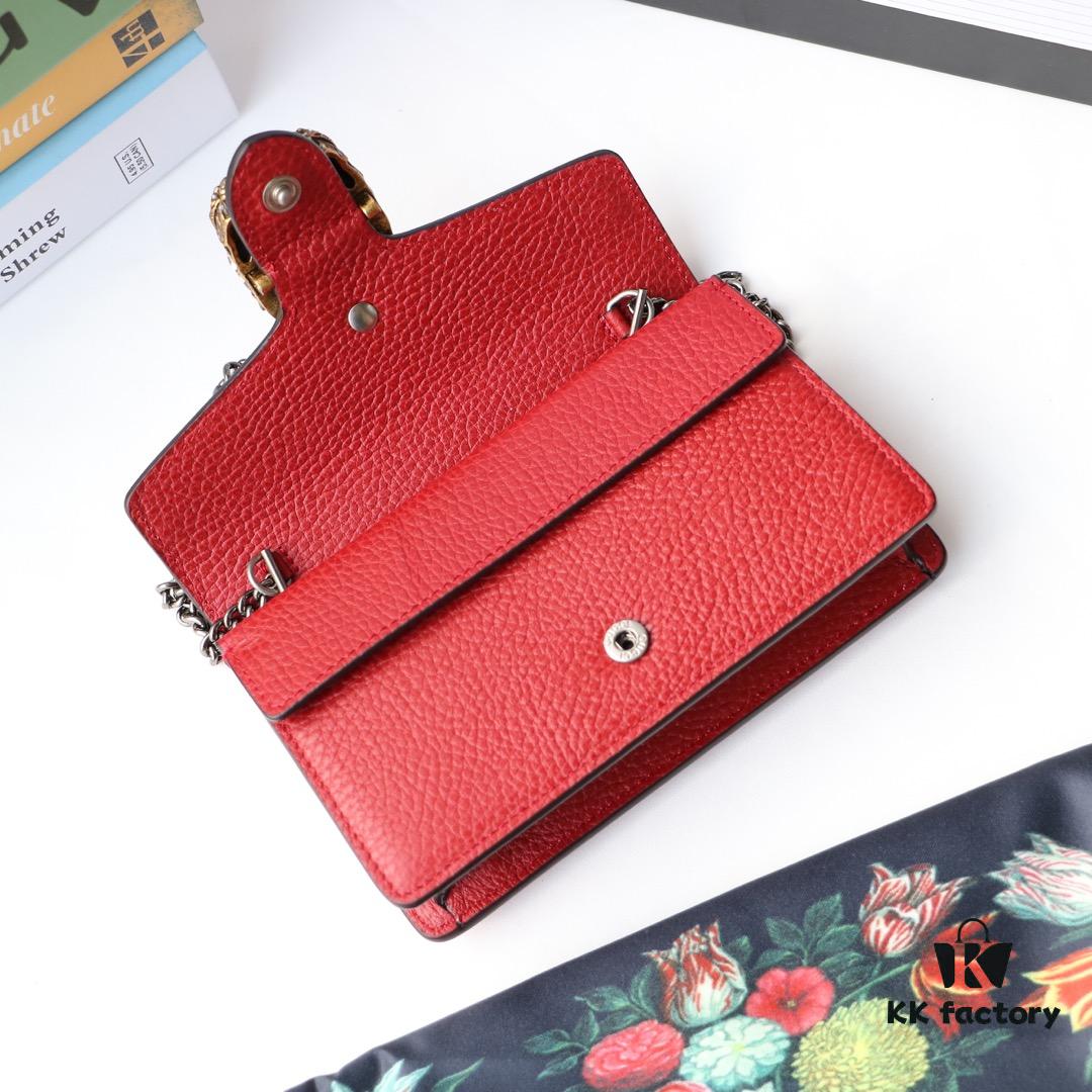 GUCCI Hot Item, Boutique Quality, Top-Tier Original Order Piece, Actual Product Photography. Model No.: 476432 Red/Full Leather. Dimensions: 16.5 cm (W) x 10 cm (H) x 4.5 cm (D). In Stock and Ready to Ship!