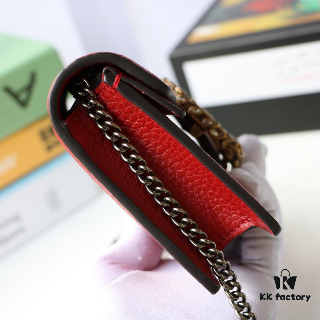 GUCCI Hot Item, Boutique Quality, Top-Tier Original Order Piece, Actual Product Photography. Model No.: 476432 Red/Full Leather. Dimensions: 16.5 cm (W) x 10 cm (H) x 4.5 cm (D). In Stock and Ready to Ship!