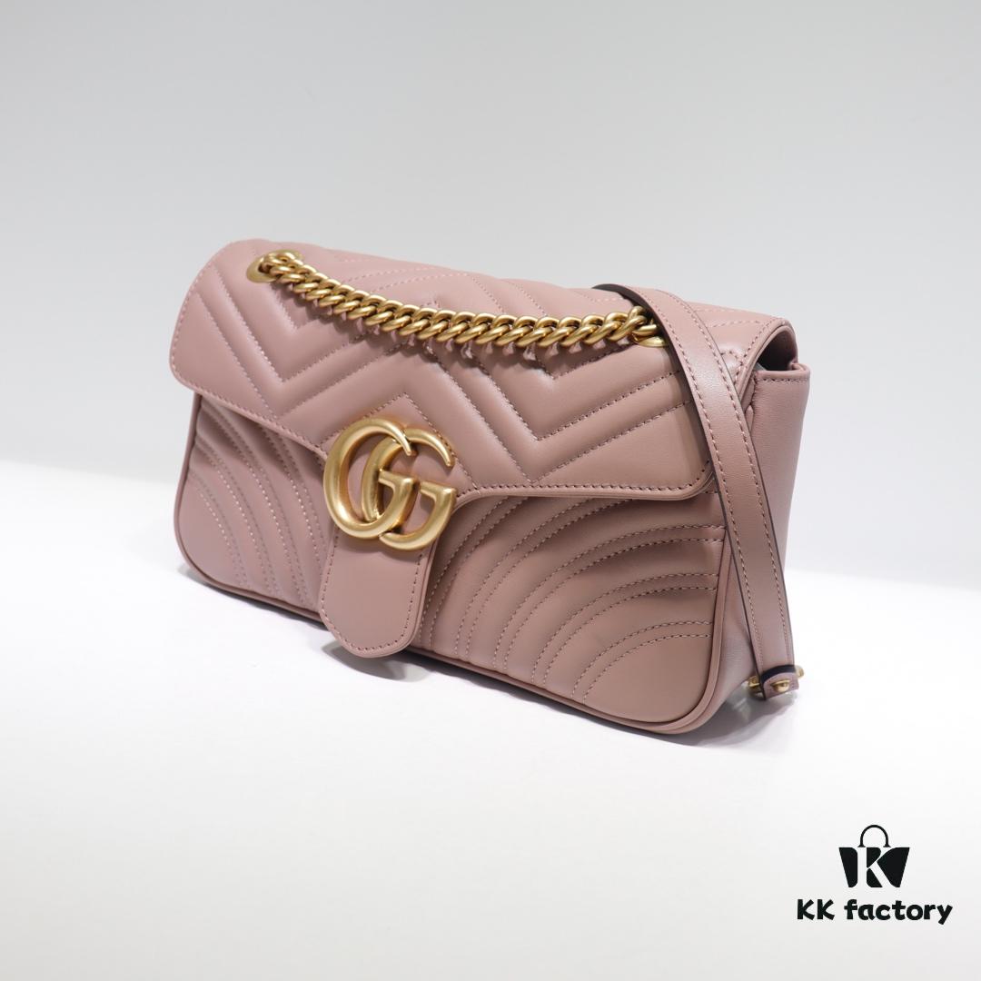 GUCCI New Arrival High-Quality Authentic Stock, Item No. 443497 Nude Pink, Dimensions: W26 x H15.5 x D6cm