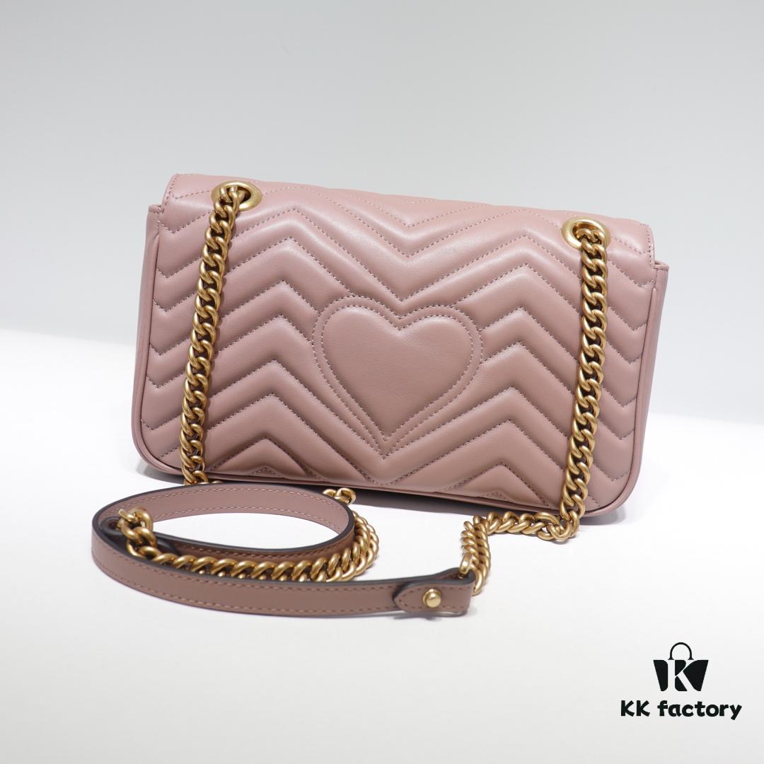 GUCCI New Arrival High-Quality Authentic Stock, Item No. 443497 Nude Pink, Dimensions: W26 x H15.5 x D6cm