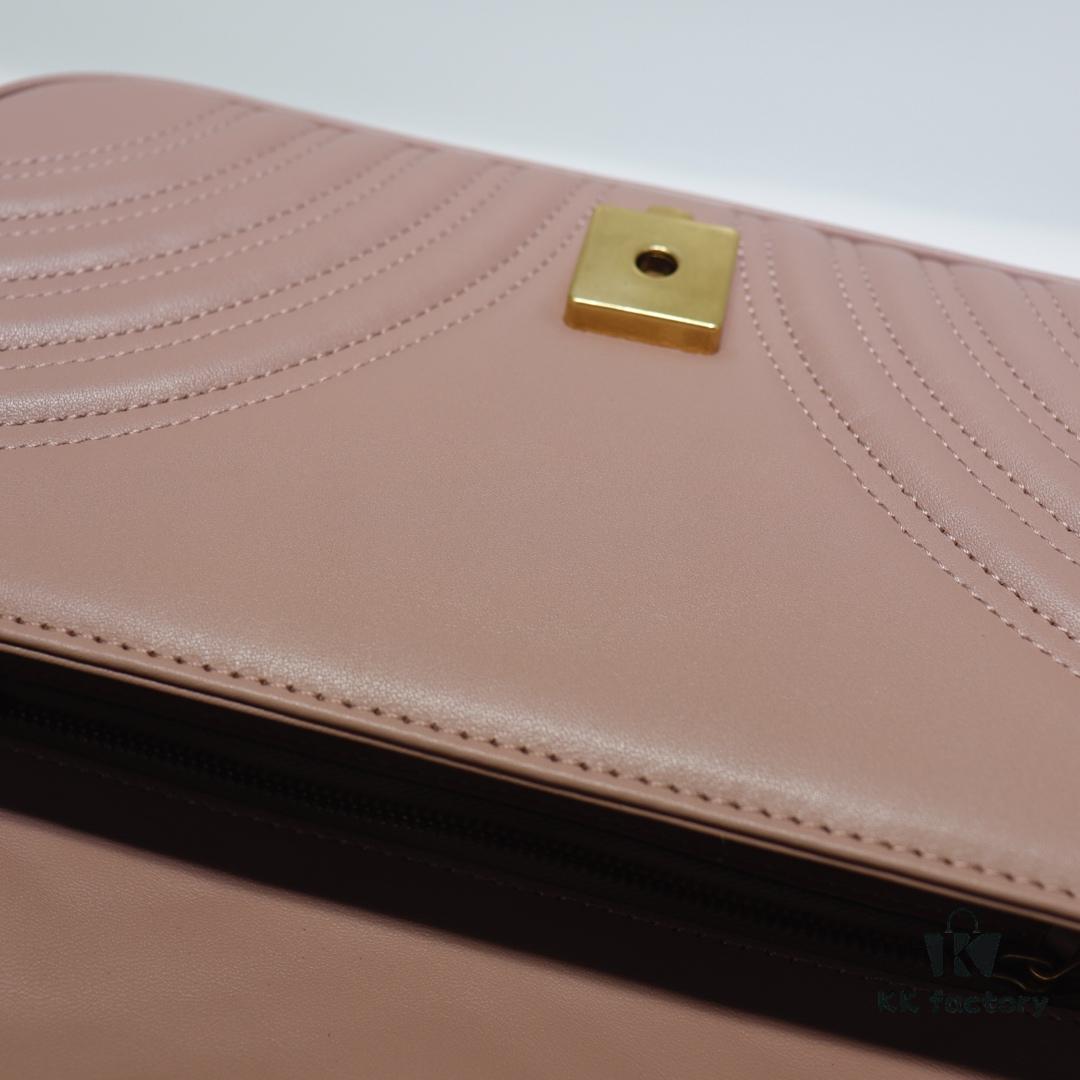 GUCCI New Arrival High-Quality Authentic Stock, Item No. 443497 Nude Pink, Dimensions: W26 x H15.5 x D6cm