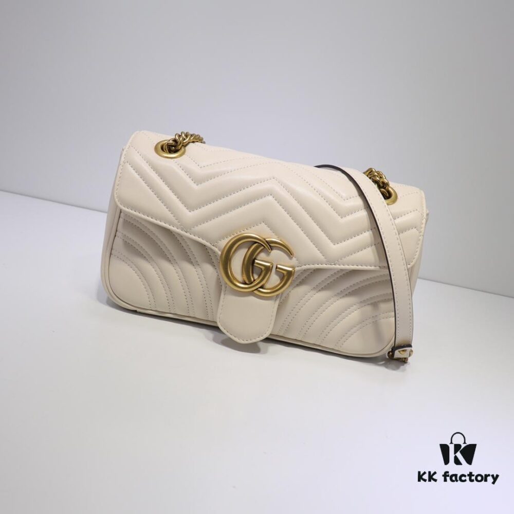 GUCCI Latest Bestseller, Authentic Quality, Top-Tier Original Order Item, Real Product Photos, Model No.: 443497 White, Size: 26cm W x 15cm H x 7cm Side Width, In Stock for Immediate Shipment