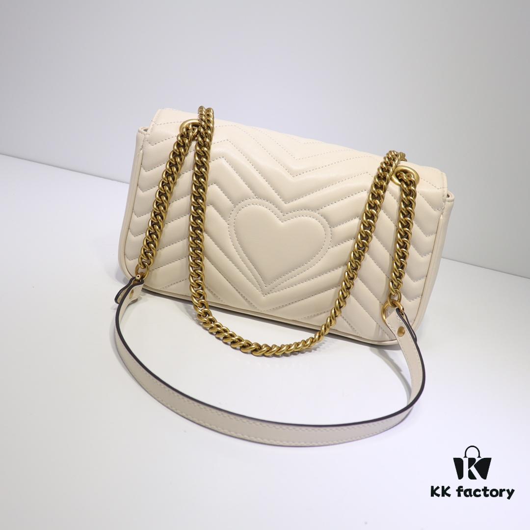 GUCCI Latest Bestseller, Authentic Quality, Top-Tier Original Order Item, Real Product Photos, Model No.: 443497 White, Size: 26cm W x 15cm H x 7cm Side Width, In Stock for Immediate Shipment