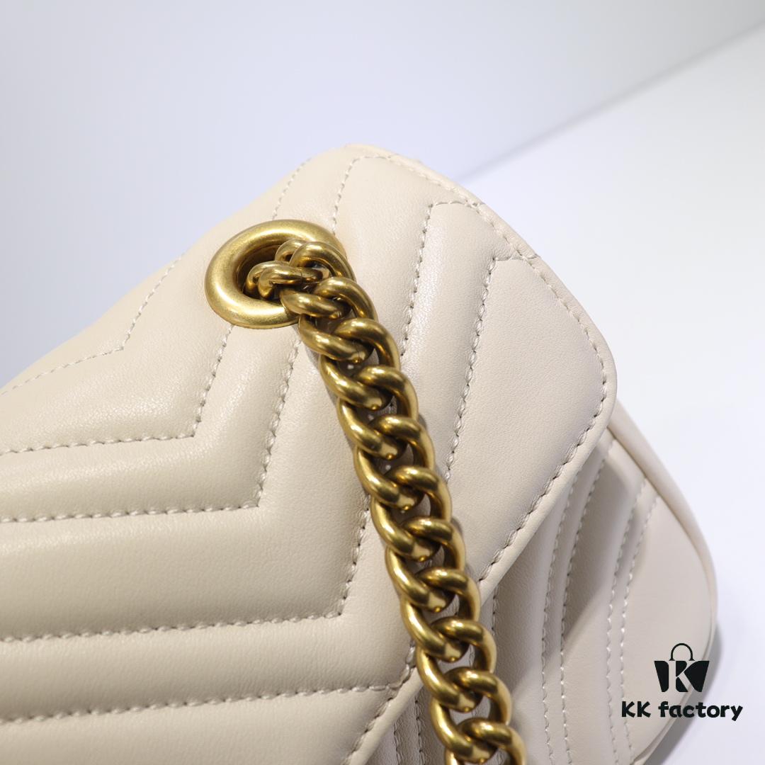 GUCCI Latest Bestseller, Authentic Quality, Top-Tier Original Order Item, Real Product Photos, Model No.: 443497 White, Size: 26cm W x 15cm H x 7cm Side Width, In Stock for Immediate Shipment