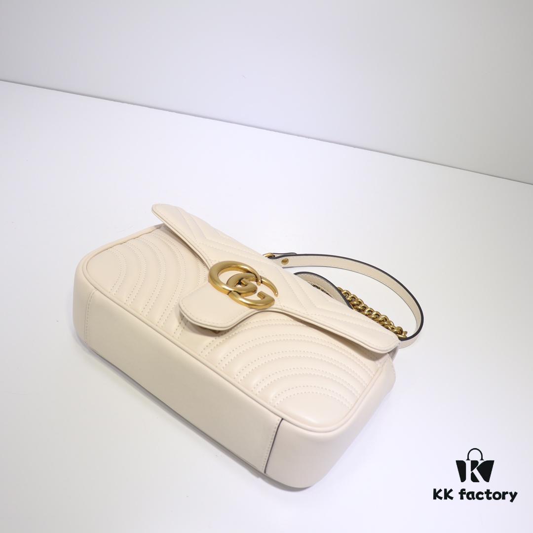 GUCCI Latest Bestseller, Authentic Quality, Top-Tier Original Order Item, Real Product Photos, Model No.: 443497 White, Size: 26cm W x 15cm H x 7cm Side Width, In Stock for Immediate Shipment