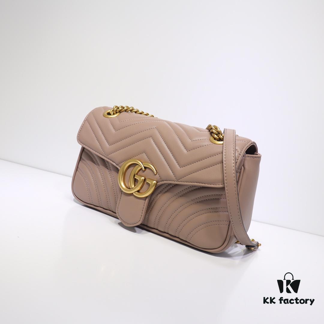 GUCCI Latest Bestseller, Counter Quality, Top Original Order, Real Item Photos, Model Number: 443497 Milk Tea Color