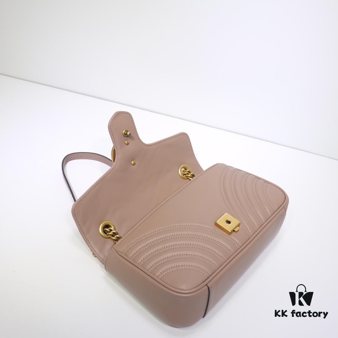 GUCCI Latest Bestseller, Counter Quality, Top Original Order, Real Item Photos, Model Number: 443497 Milk Tea Color