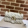 GUCCI New Arrival High-Quality Authentic Stock, Top-Tier Original Order Item, Real Product Photos! Model No. 443497 White Leather Marmont, Dimensions: 26cm W x 15cm H x 7cm D, In Stock for Immediate Shipment