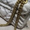 GUCCI New Arrival High-Quality Authentic Stock, Top-Tier Original Order Item, Real Product Photos! Model No. 443497 White Leather Marmont, Dimensions: 26cm W x 15cm H x 7cm D, In Stock for Immediate Shipment