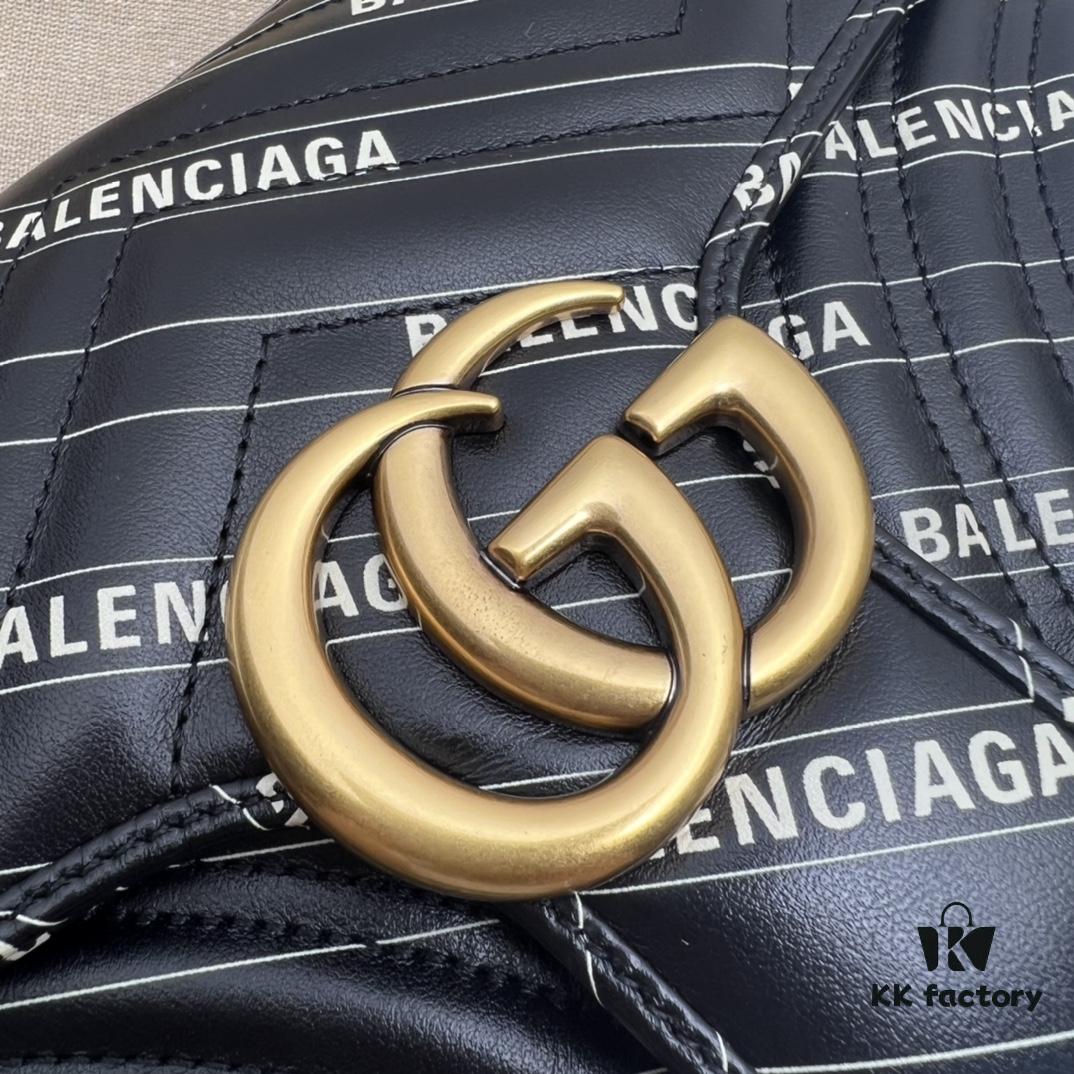 GUCCI New Arrival Cabinet Quality, Top Original Single Item, Actual Photos! Model No. 443497 Calfskin Alliance, Size: 26cm W x 15cm H x 7cm D, In Stock Ready to Ship