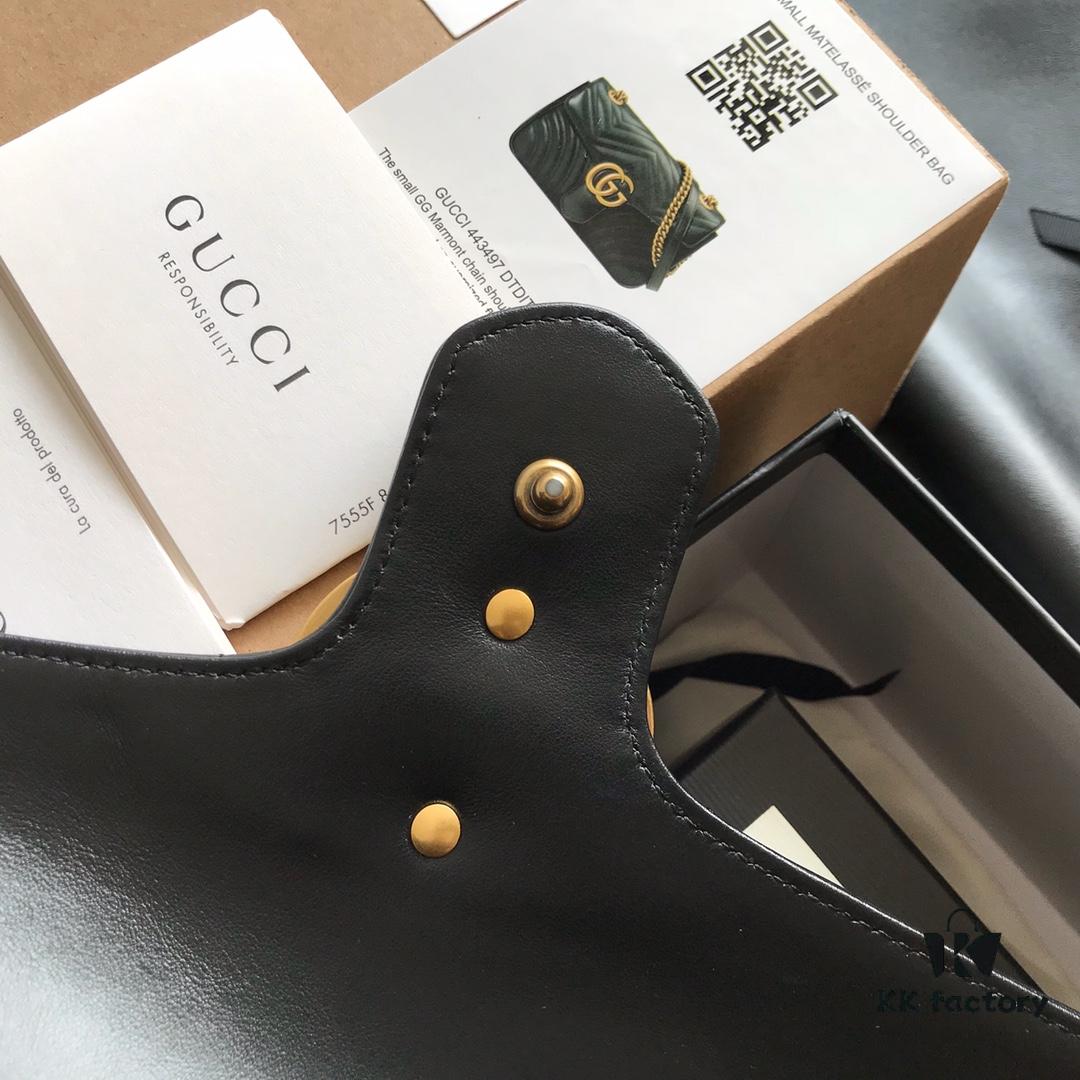 Original Factory Leather 😊 GUCCI Italian Original Leather, Boutique Quality, Actual Item Photos. Model 443497 Black, Size: 26*15*7cm, In Stock and Ready to Ship