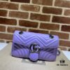 GUCCI Counter Quality, Top Original Single Item, Real Photo! Model No. 443497 Light Purple, Size: 26cm (W) x 15cm (H) x 7cm (Side Width), In Stock