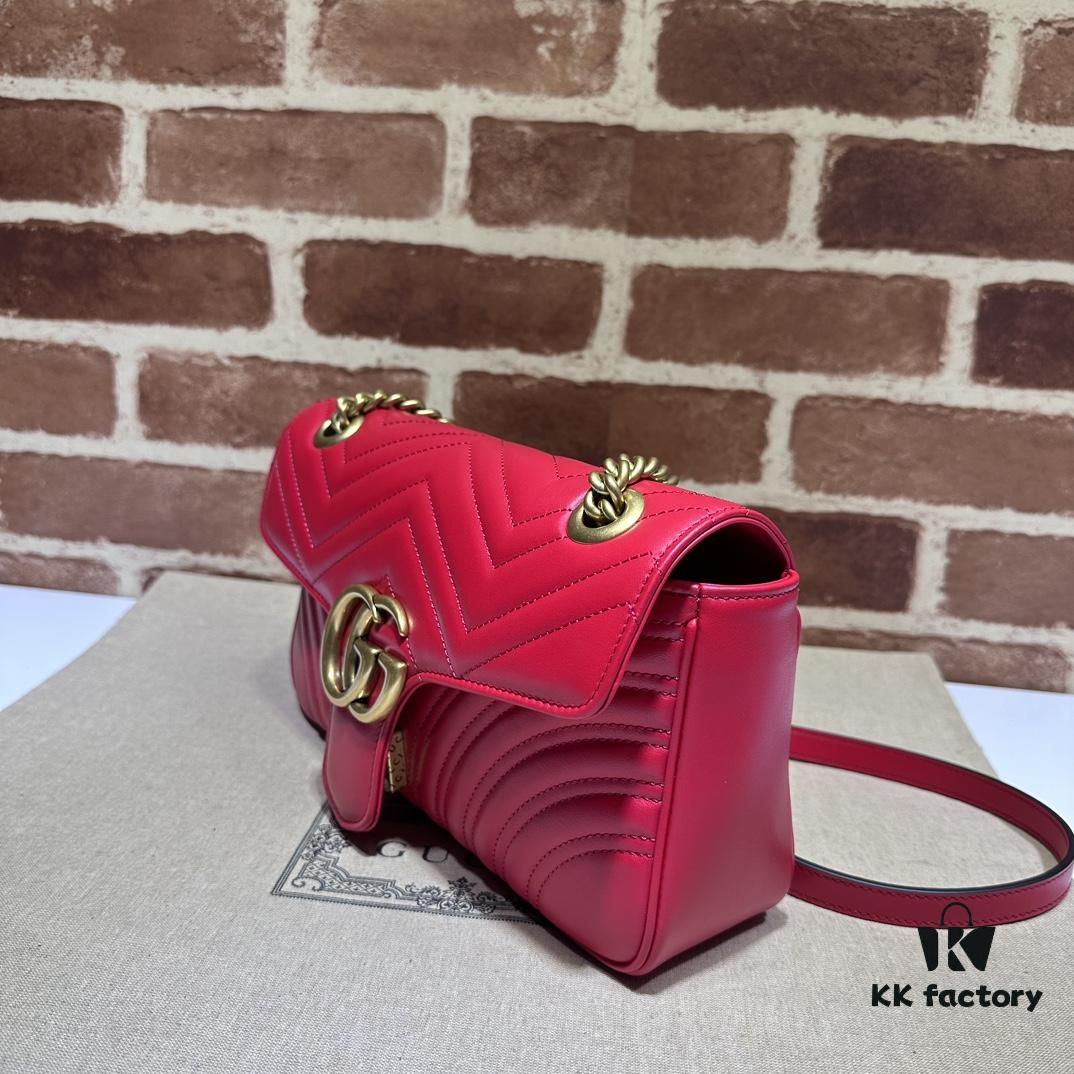 GUCCI Latest Bestseller, Counter Quality, Top Original Single Item, Actual Photos, Model Number: 443497 New Red, Size: 26 x 15 x 7 cm