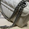 GUCCI New Arrival Cabinet Quality, Top Original Single Item, Actual Photos, Model No. 443497 White Checkered Pattern, Size: W26x15.5x6cm, In Stock Ready to Ship